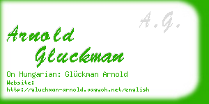 arnold gluckman business card